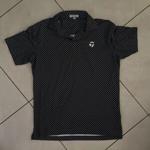 TaylorMade Gold Men's Black Patterned Shirt